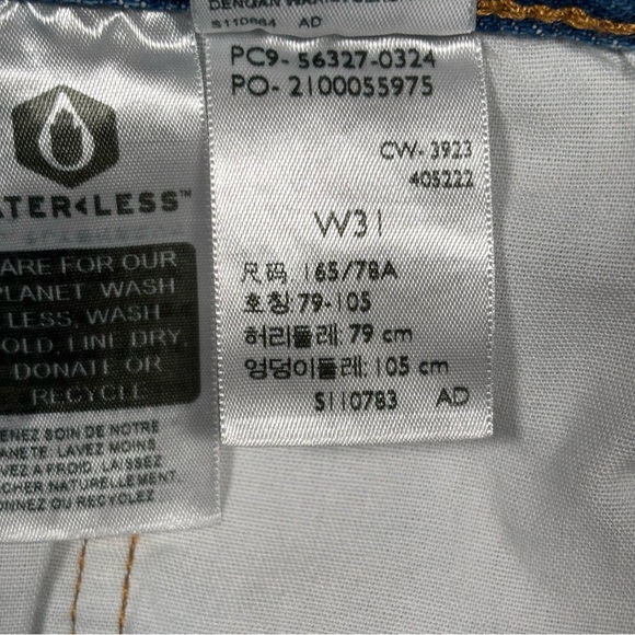 Levi's 501 Button Fly Cut Off Denim Jean Shorts Women’s Size 31 Blue Distressed - Picture 9 of 14